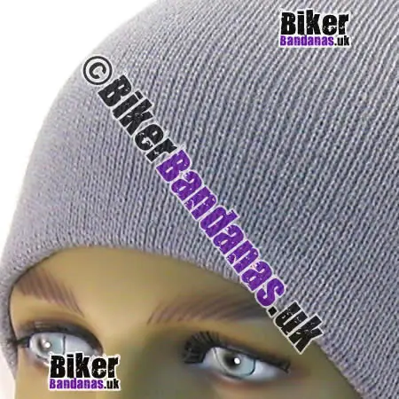 Steel Grey Unisex Oversized Long Slouch Beanie Hat