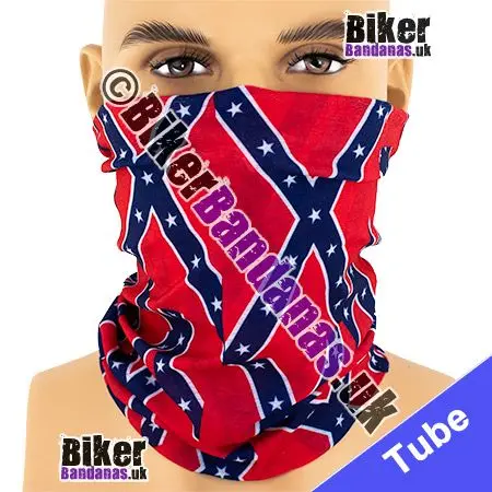 Rebel Dixie Confederate Flags Neck Tube Bandana / Multifunctional Headwear / Neck Warmer