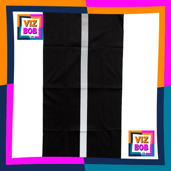 Fabric view of Black with 2cm Reflective Stripe Neck Tube Bandana / Multifunctional Headwear / Neck Warmer