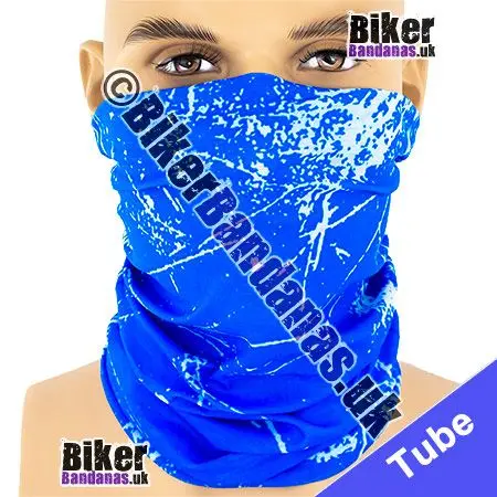 Blue Cracked Ice Neck Tube / Multifunctional Headwear / Neck Warmer