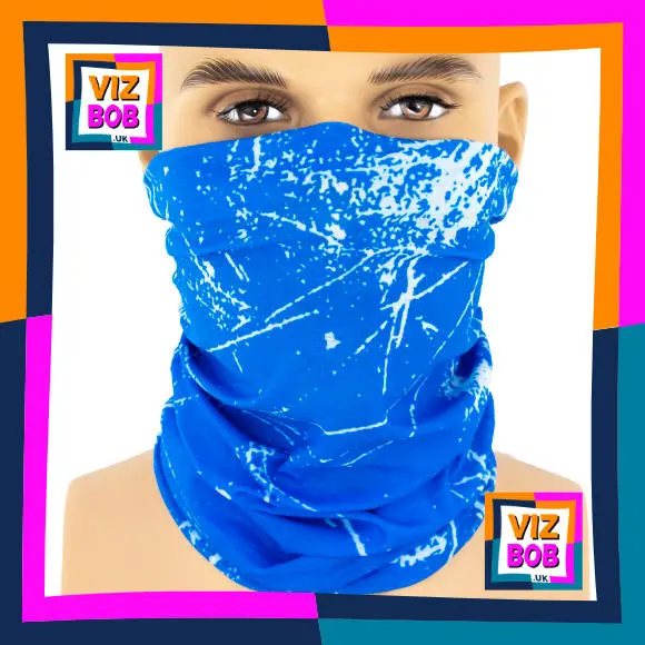 Blue Cracked Ice Neck Tube / Multifunctional Headwear / Neck Warmer