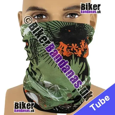 Sage Green Cycling Exercise Neck Tube Bandana / Multifunctional Headwear / Neck Warmer