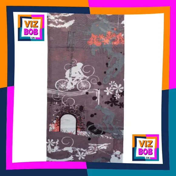 Fabric view of Taupe Bicycle Cycling Exercise Neck Tube Bandana / Multifunctional Headwear / Neck Warmer