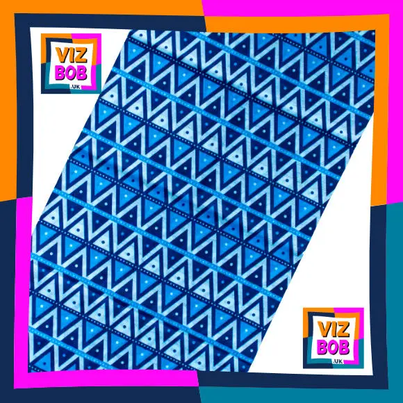 Fabric view of Blue Aztec Stripes Neck Tube / Multifunctional Headwear / Neck Warmer