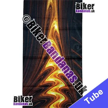 Fabric view of Flame Reflected in Rippling Water Neck Tube / Multifunctional Headwear / Neck Warmer