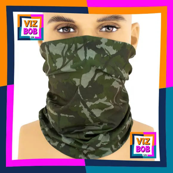 Khaki Camouflage Neck Tube Bandana / Multifunctional Headwear / Neck Warmer