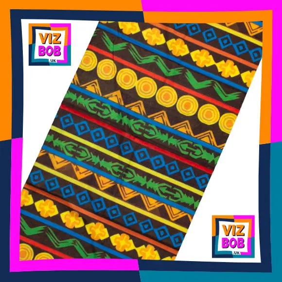 Fabric view of Horizontal Aztec Stripes Neck Tube / Multifunctional Headwear / Neck Warmer