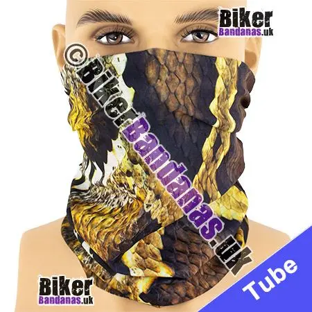 Snakeskin Neck Tube Bandana / Multifunctional Headwear / Neck Warmer