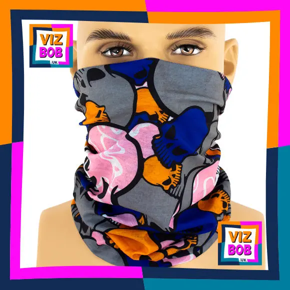 Assorted Colourful Skulls Neck Tube Bandana / Multifunctional Headwear / Neck Warmer