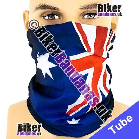 Shadowed Australian Flag Neck Tube Bandana / Multifunctional Headwear / Neck Warmer