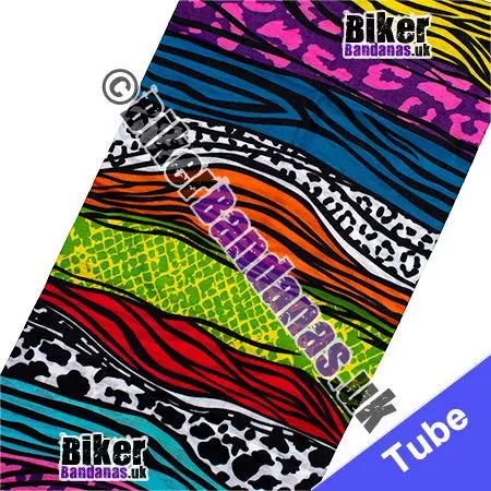 Fabric view of Multicolour Textured Stripes Neck Tube Bandana / Multifunctional Headwear / Neck Warmer