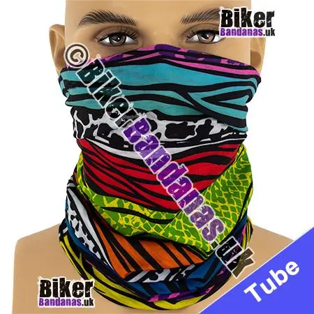 Multicolour Textured Stripes Neck Tube / Multifunctional Headwear / Neck Warmer
