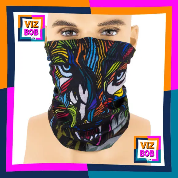 Camouflaged Wolf Dog Fox Neck Tube Bandana / Multifunctional Headwear / Neck Warmer