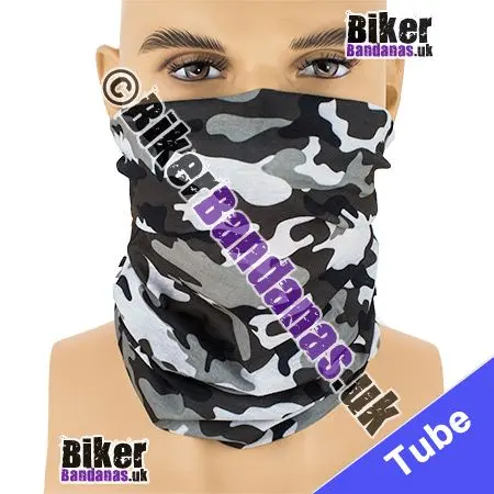 Classic Urban Camouflage Neck Tube Bandana / Multifunctional Headwear / Neck Warmer
