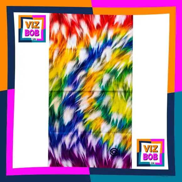 Fabric view of Multicolour Fun Fur Print Neck Tube Neck Tube Bandana / Multifunctional Headwear / Neck Warmer