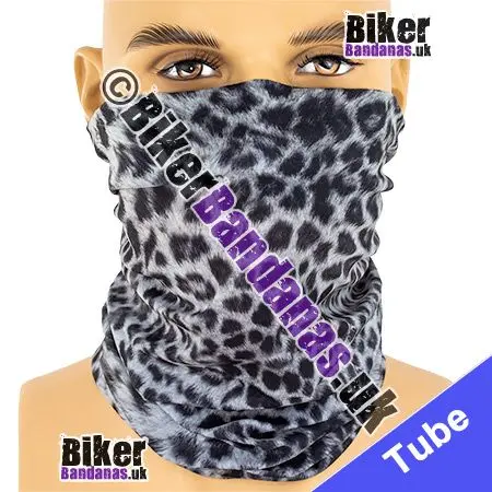 Snow Leopard Fur Print Neck Tube Bandana / Multifunctional Headwear / Neck Warmer