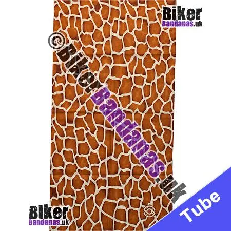 Spotted Giraffe Fur Print Neck Tube Bandana / Multifunctional Headwear / Neck Warmer
