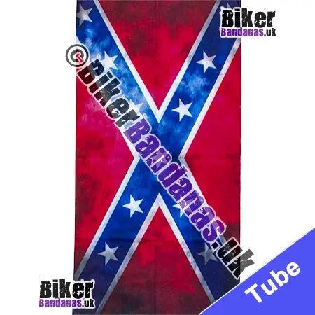 Fabric view of Faded Confederate Rebel Dixie Flag Neck Tube Bandana / Multifunctional Headwear / Neck Warmer