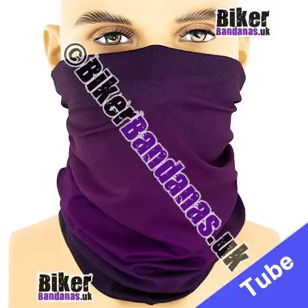 BUDGET Plain Purple Shadowed Neck Tube Bandana / Multifunctional Headwear / Neck Warmer