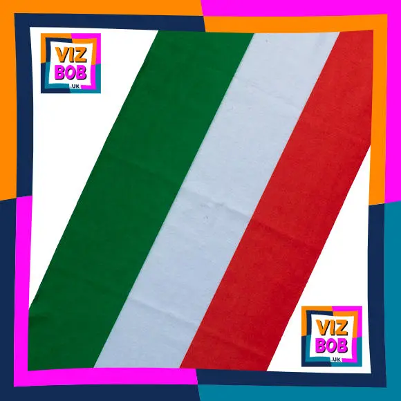 Fabric view of Italian Flag Neck Tube Bandana / Multifunctional Headwear / Neck Warmer