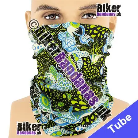 Green and Blue Sea Life Neck Tube Bandana / Multifunctional Headwear / Neck Warmer