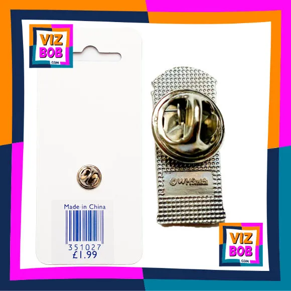 Reverse of British UK Old Fashioned Red Telephone Box Enamel Pin Badge with Butterfly Clasp