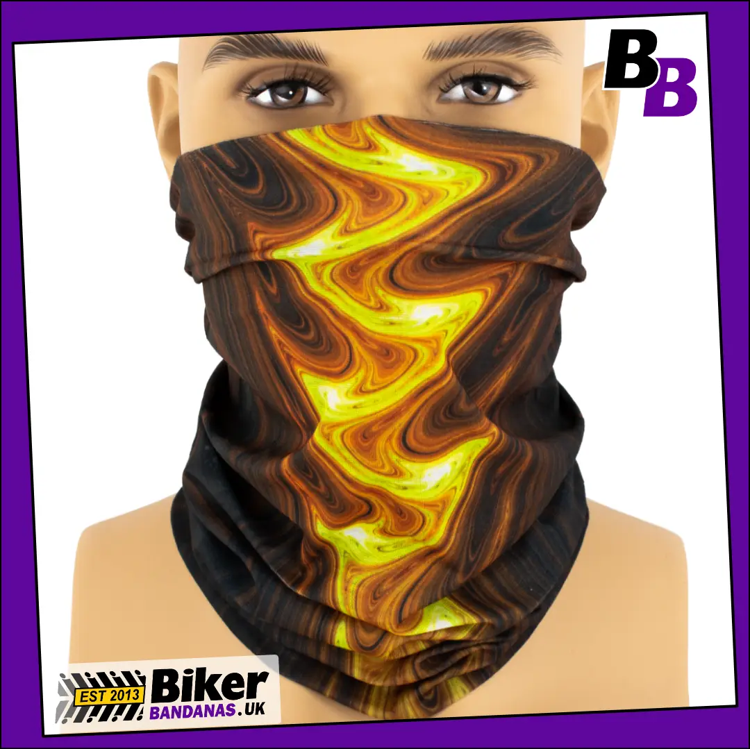 Flame Reflected in Rippling Water Neck Tube Bandana / Face Mask / Neck Gaiter