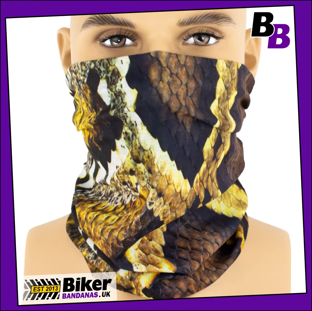 Snakeskin Neck Tube Bandana / Face Mask / Neck Gaiter