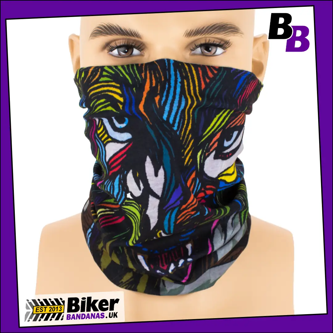 Camouflaged Wolf Dog Fox Neck Tube Bandana / Face Mask / Neck Gaiter