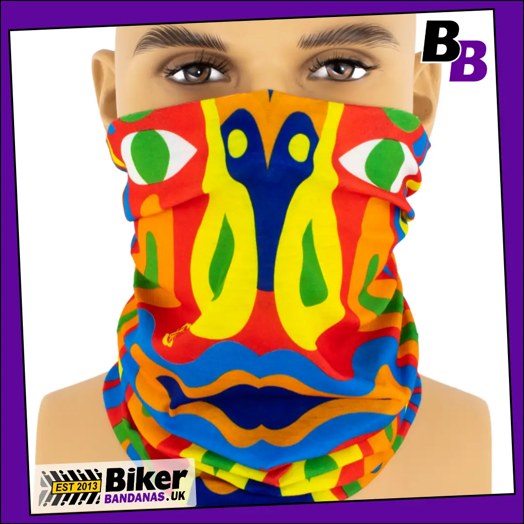 Red Totem Pole Neck Tube Bandana / Face Mask / Neck Gaiter