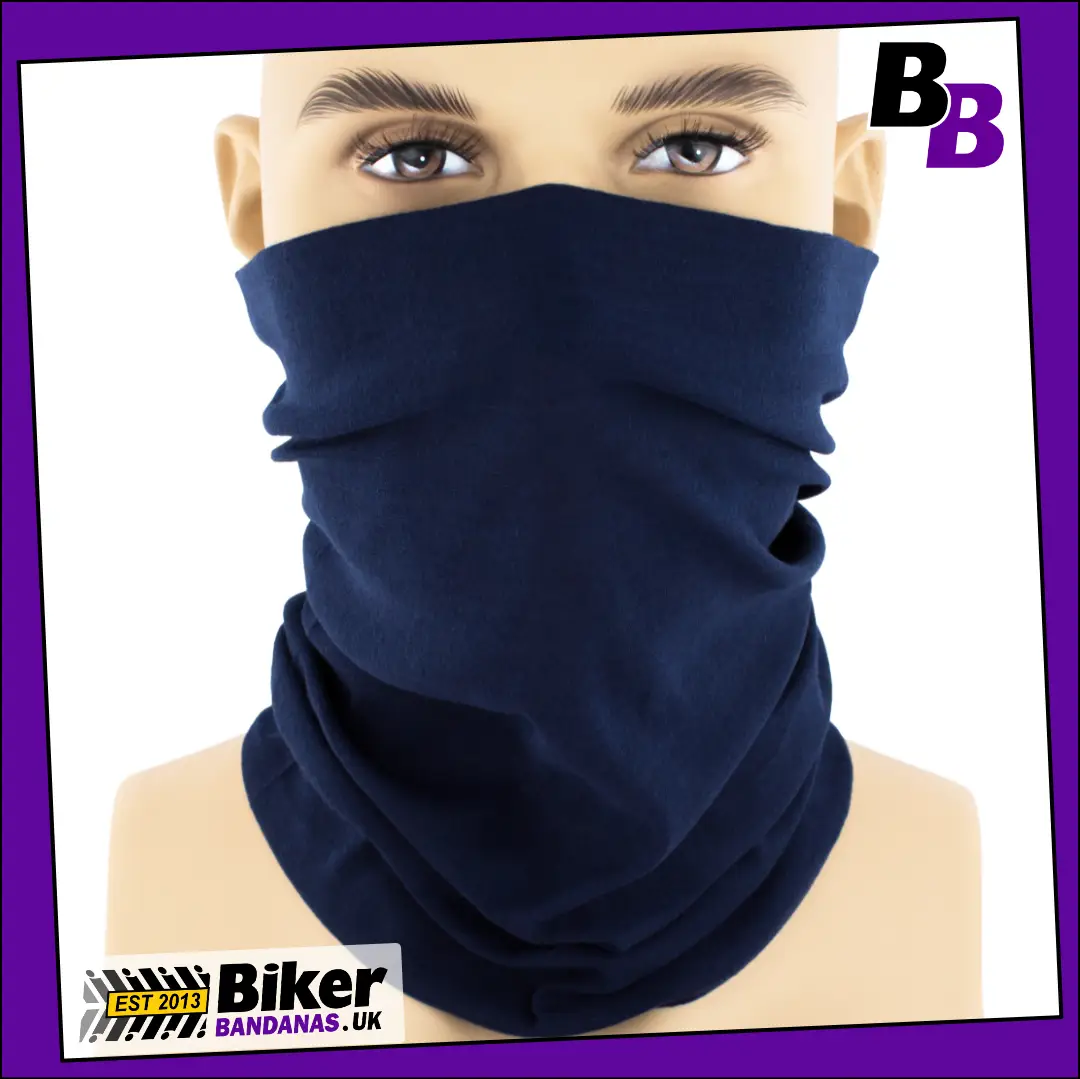 Plain Navy Blue Neck Tube Bandana / Face Mask / Neck Gaiter
