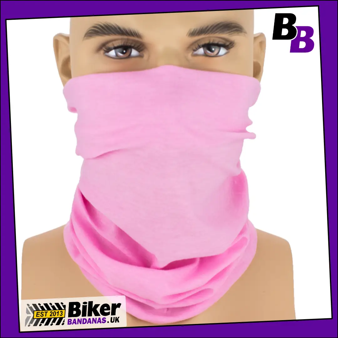 Plain Pink Neck Tube Bandana / Face Mask / Neck Gaiter