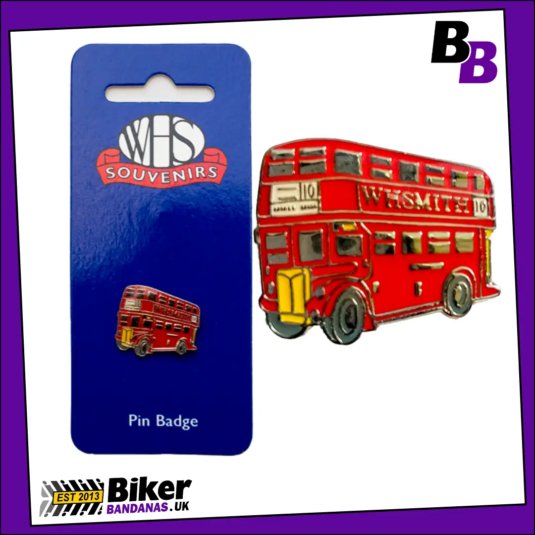 British UK Red London Bus Enamel Lapel Pin Badge with Butterfly Clasp